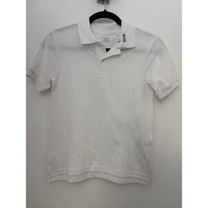 Children's Place White Polo Shirt Size M (7/8) NWT Mesh Pique Short Sleeve
